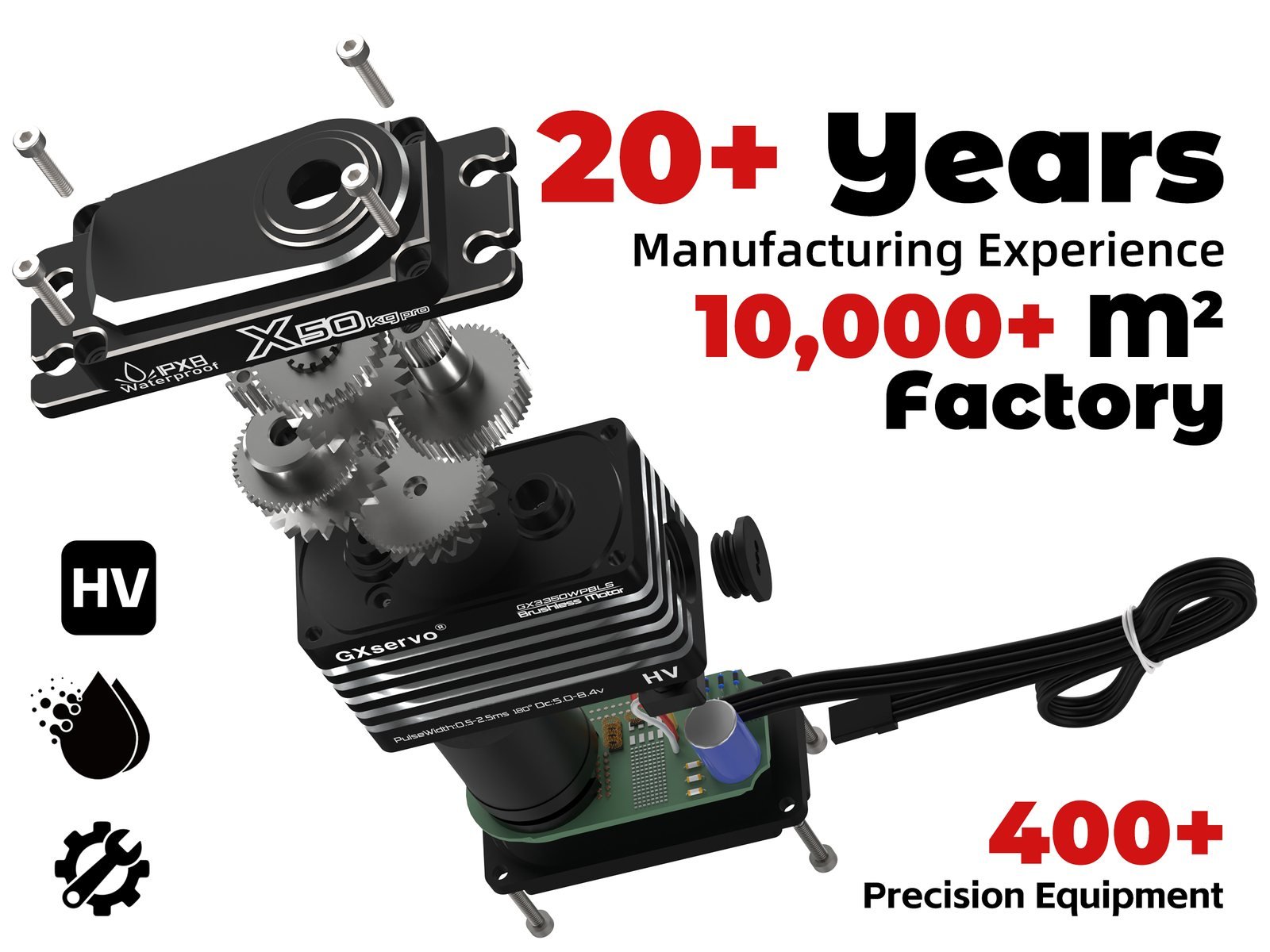 Servo manufacturing experience and precision equipment